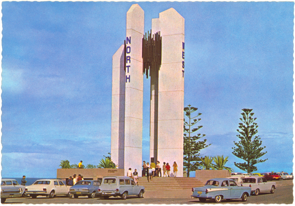Postcard - Captain Cook Memorial Lighthouse, Point Danger, Coolangatta - Sydney G. Hughes No. 267 - 1000x697.png